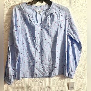 Croft & Barrow Floral Blouse Size Petite XS XSP New NWT